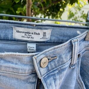 Abercrombie & Fitch Light Blue Flare High Rise Jeans